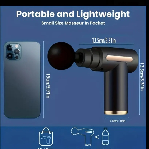 Black and Gray Massage Gun - Picture 5 of 6